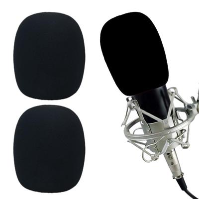 HIRAISM WindscreenMicrophone Sponge Cover for Condenser Microphones, Large, Black (3 Pieces)