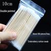 Pink Double-Ended Embroidery Cotton Swabs: Multi-Functional Eyeliner and Nail Art Cleaning Tool (7cm)