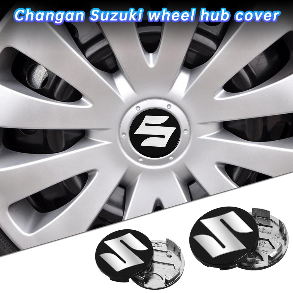4 pièces 54/58mm Cache-moyeu de roue de voiture Capuchon en plastique Emblème Insigne Accessoires Auto Pour Suzuki Swift Sport Vitara Jimny SX4 Alto
