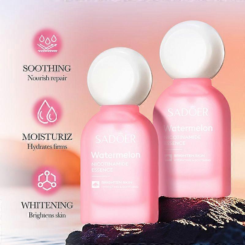 Watermelon-Enriched Face Serum, Lightweight Watermelon Serum, 50ml Daily Use Formula for Hydrated Skin Feel Pink One Size