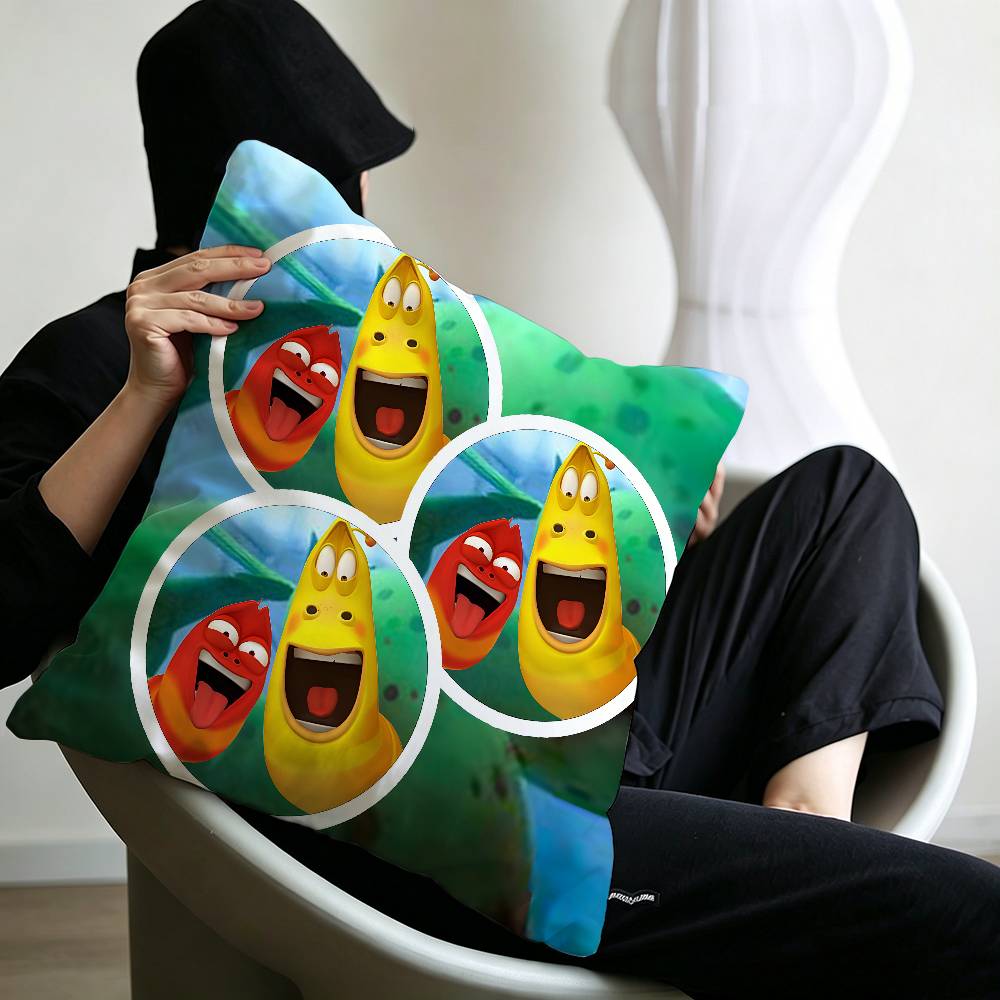 Funny L-Larva Cartoon Personalized picture text home decorative pillows Household Gifts 45x45cm