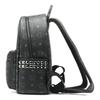 MCM Stark Studded Logo Backpack Coated Canvas And Leather Trim Unisex Backpacks Black MMKAAVE15BK001
