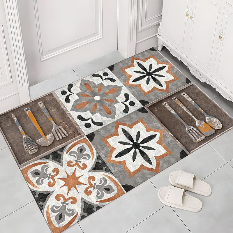 Entrance Mat Bathroom Waterproof Carpet Dirt Resistant Mat Household Foot Mat Door Mat