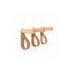 AIMOONSA Forest Wall Hooks In Beech and Leather (set of 3) — Decorative Wall Coat Rack, 10 Kg Capacity