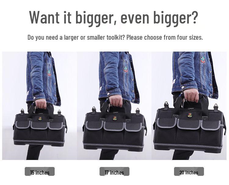 Large Capacity Multifunctional Electrician & Woodworking Tool Bag