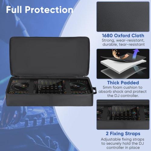 DJ Controller Bag, Compatible with DDJ 800, FLX6, SX, SX2, SX3, MC7000, Rane One, and Mixon 8 Pro, Soft Case with Multi-Pockets, DJ Case, DJ Gig Bag f