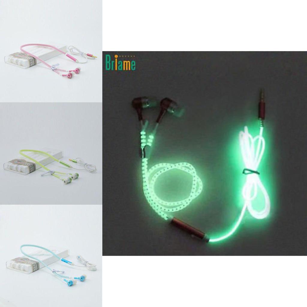 Generic Zipper Earphones With Microphone For Mobile Phones And Mp3 Devices