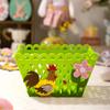 Easter Colorful Rooster Gift Storage Basket for Eggs and Candy Holder Vibranted Color Great for Easter Celebrations