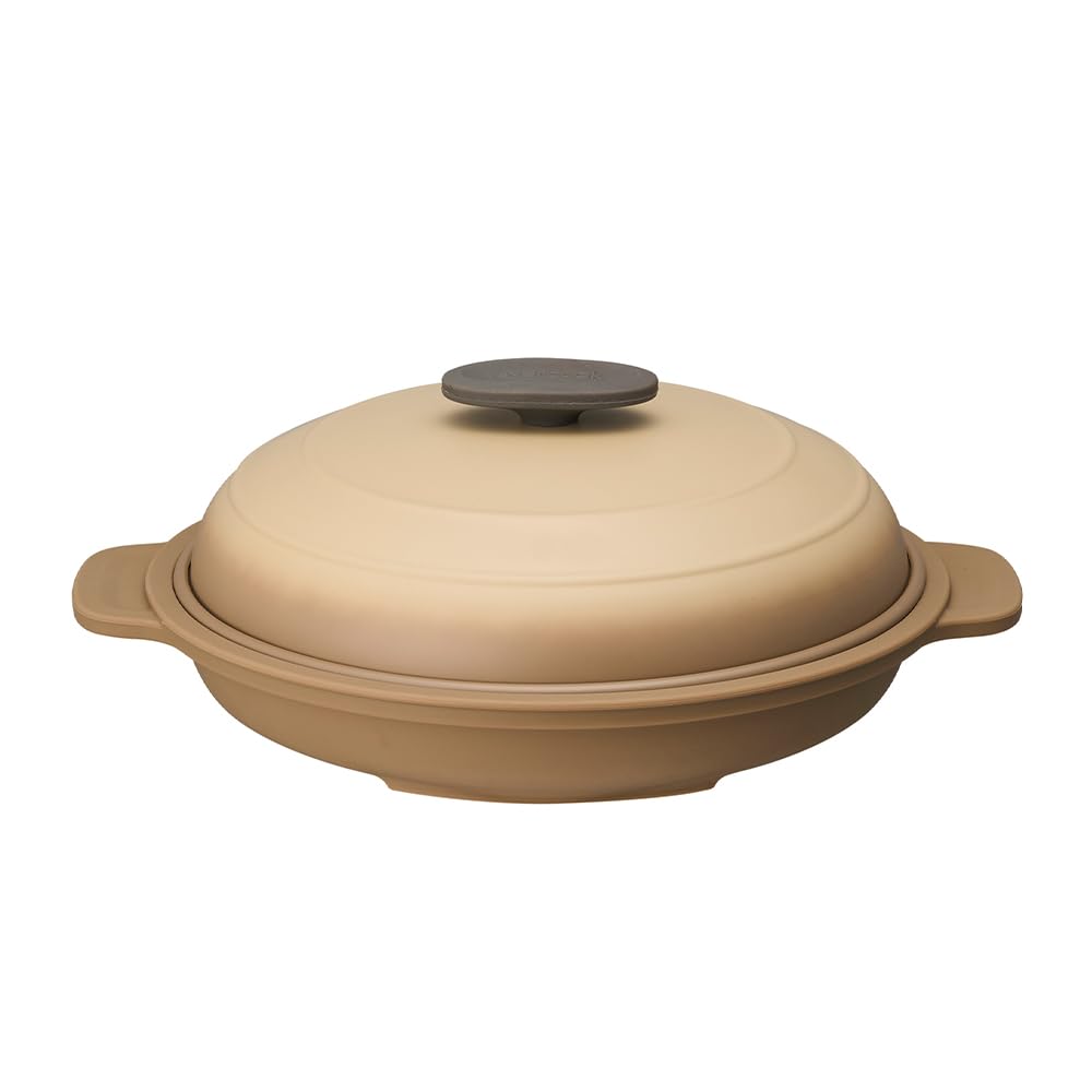 Evercook Microwave Grill for Microwave by Doshisha Cookware, Round, Amber, Use,