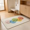 Cartoon Style C-Cute Symbol Floor Mat Absorbent Floor Mat Non-Slip Entrance Rug for Bathrooms Restrooms and Toilets