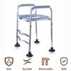 Raised Toilet Seat with Armrests Storage Bag, Adjustable Height Padded Seat Elevated Toilet Risers For Elderly Disabled Handicap
