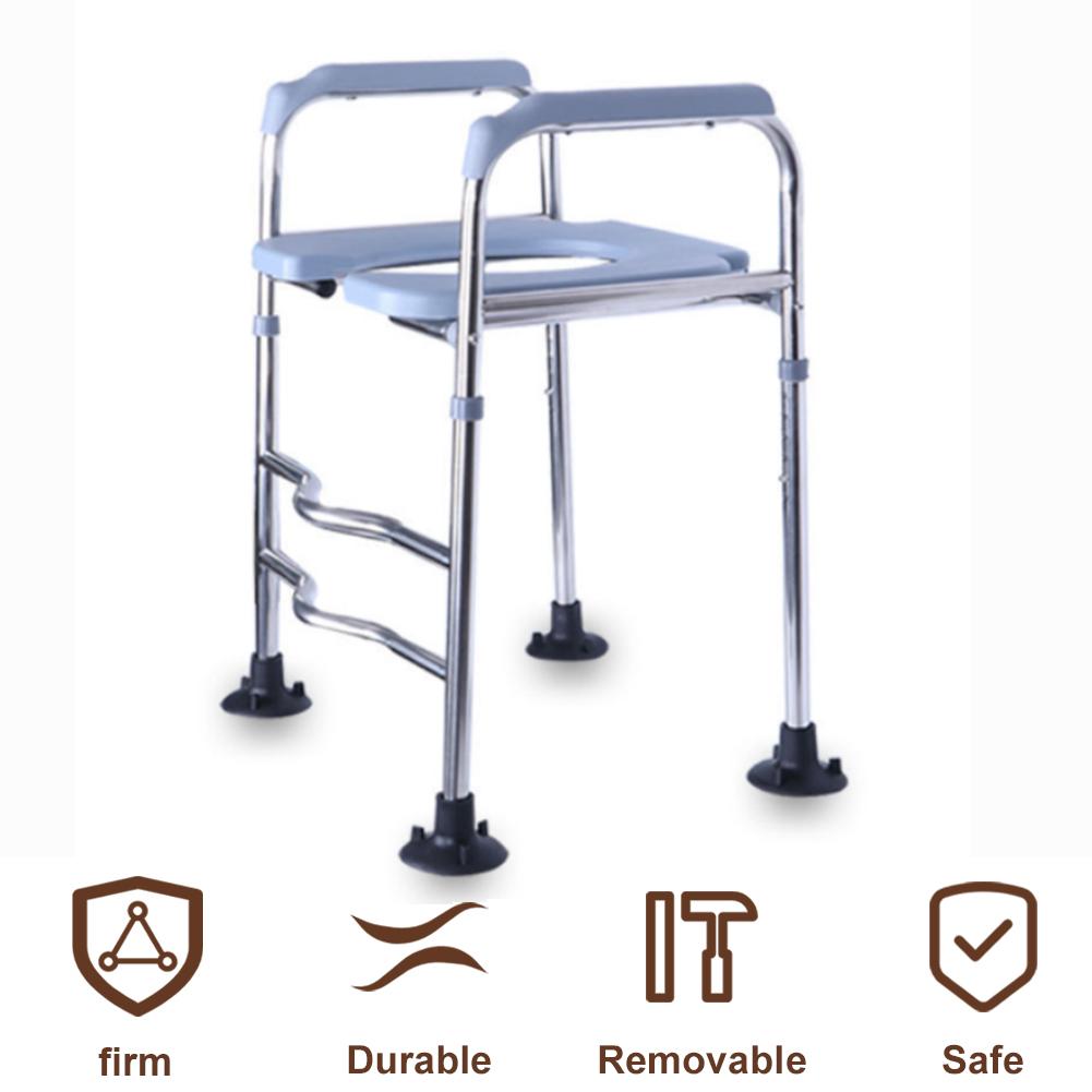Raised Toilet Seat with Armrests Storage Bag, Adjustable Height Padded Seat Elevated Toilet Risers For Elderly Disabled Handicap