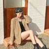 Blazer Women's Simple Temperament Solid Color Loose Trendy Spring and Autumn Top Women's New Small Suit