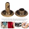 500 Sets Leather Rivets 8x8mm Electroplating Process High Hardness Iron   Double Sided Rivets for Hat Clothing