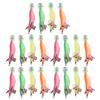 20Pcs Shrimp Bait Luminous Wood Shrimp Lure Artificial Fishing Lure Fishing Tackle Accessory for River Ocean
