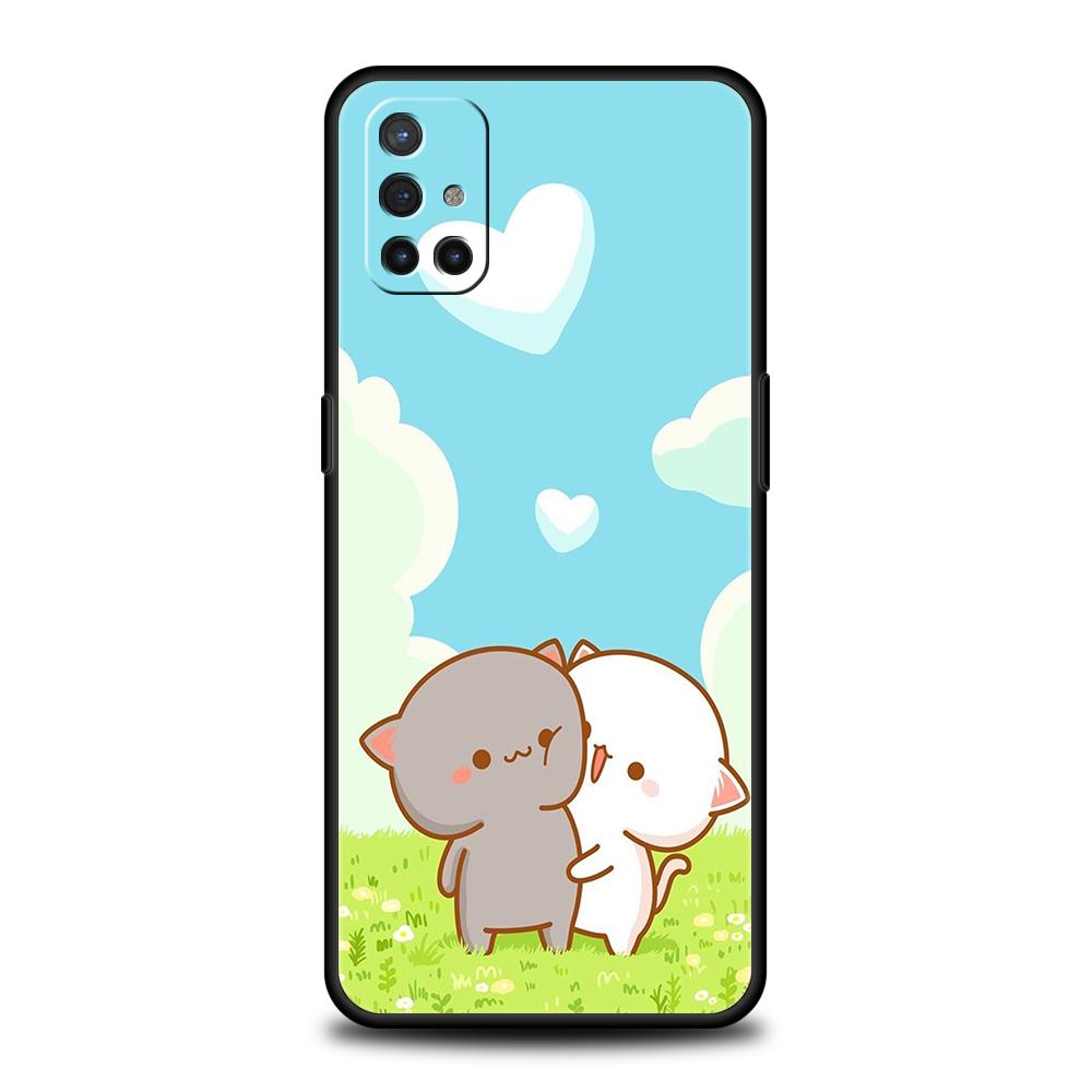 Peach And Goma Cat Phone Case for Oneplus 11 Nord N100 N10 10 7 8 9 9R 7T 8T N200 CE 2 9RT Z Pro 5G Silicone Cover Shell Capas