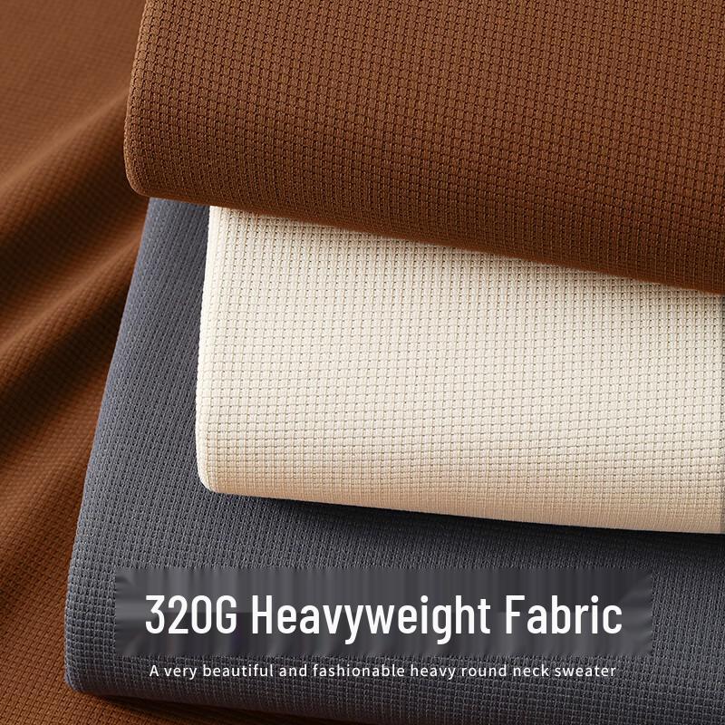 GLM American Style Waffle Knit Panda Graphic Round Neck Sweatshirt