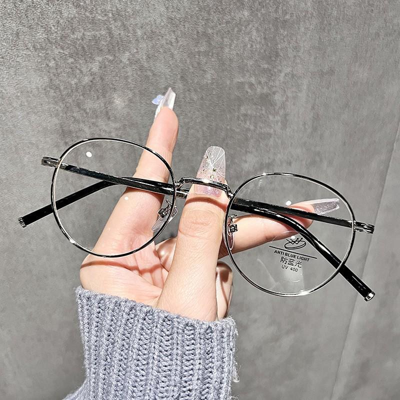 

2024 Suzy Круглая Металлическая Оправа Ретро Женские Очки с Защитой от Синего Света, Сверхлегкие, Совместимые с Рецептурными Линзами