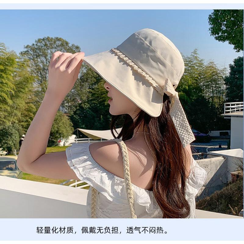 Korean Style Wide Brim Sun Hat Breathable Elegant Casual Outdoor Sun Protection Hat