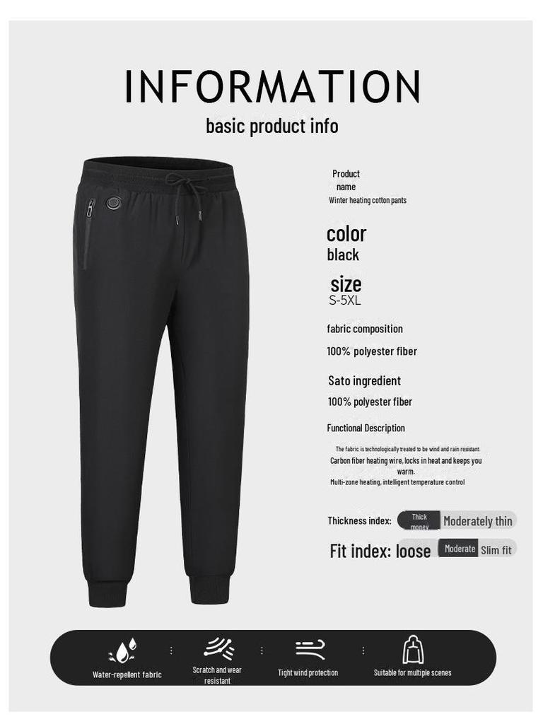 Oppladbare elektriske oppvarmede vinterbukser for menn og kvinner - Varm bomull Fullkroppsoppvarming for utendørs bruk