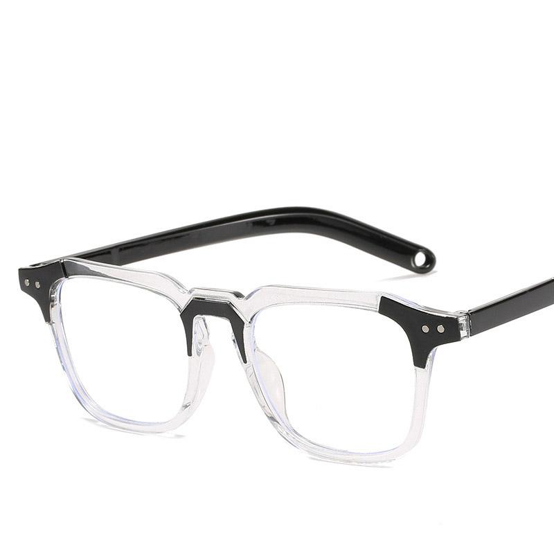 Fashion Square Sunglasses Men Personalized Transparent Color Polygonal Uv Resistant Sunnies Women with Minimal Line Sun Glasses