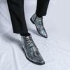 Fashion Short Outdoor Ankle Boots Casual Leather Man Lace-Up Boots Comfy Elegantes Chelsea Boots New Side Zipper Men Business Footwear