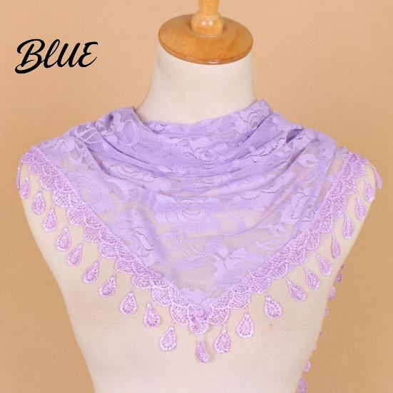 Sheer Lace Triangle Bandana Rose Tassel Scarf for Women Elegant Hollow Floral Women Shawl Versatile Lightweight Head Wrap Parties And Photoshoots