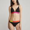 Calvin Klein Rainbow Collection SS23 Logo Embroidered Mid-Rise Sexy Triangle Briefs Women underwear Space-Black QF7256AD-UB1