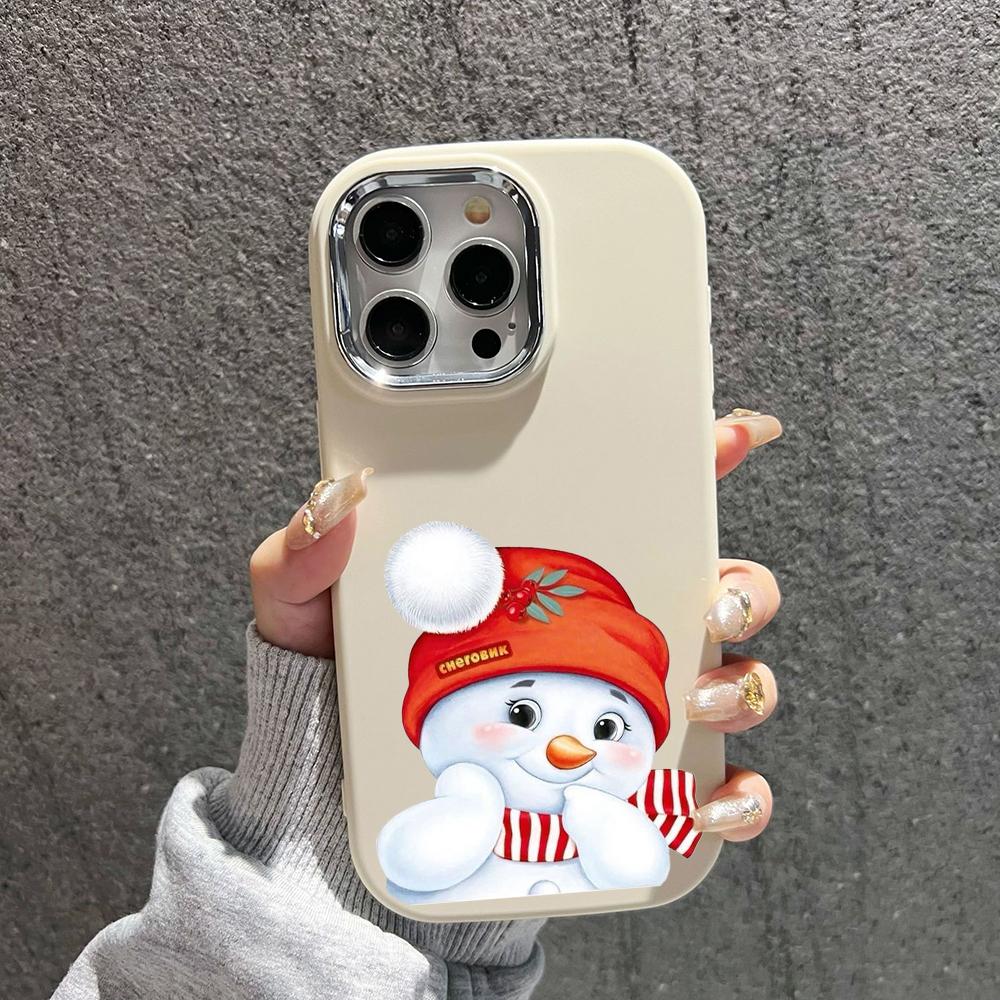 N98 La Mulți Ani Crăciun Fericit Huse pentru telefoane moi pentru iPhone 16 Pro Max Xiaomi 11 Lite Redmi 13C Note 11s Cadru placat Capac din spate pentru cameră