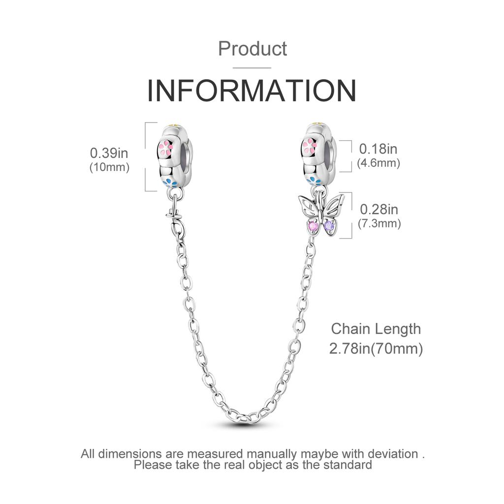 New Copper Safety Chain Moon Flower Star Dangle Charm Fit Original Diy Bracelet For Women Girl Jewelry