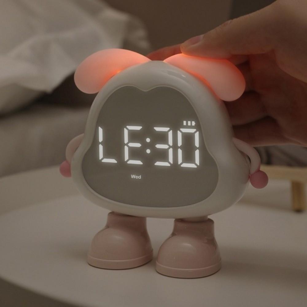 Despertador para Cachorro de Grande Volume Com Luz Relógio de Cabeceira Fofo Luz Noturna Infantil Tempo de Estudo
