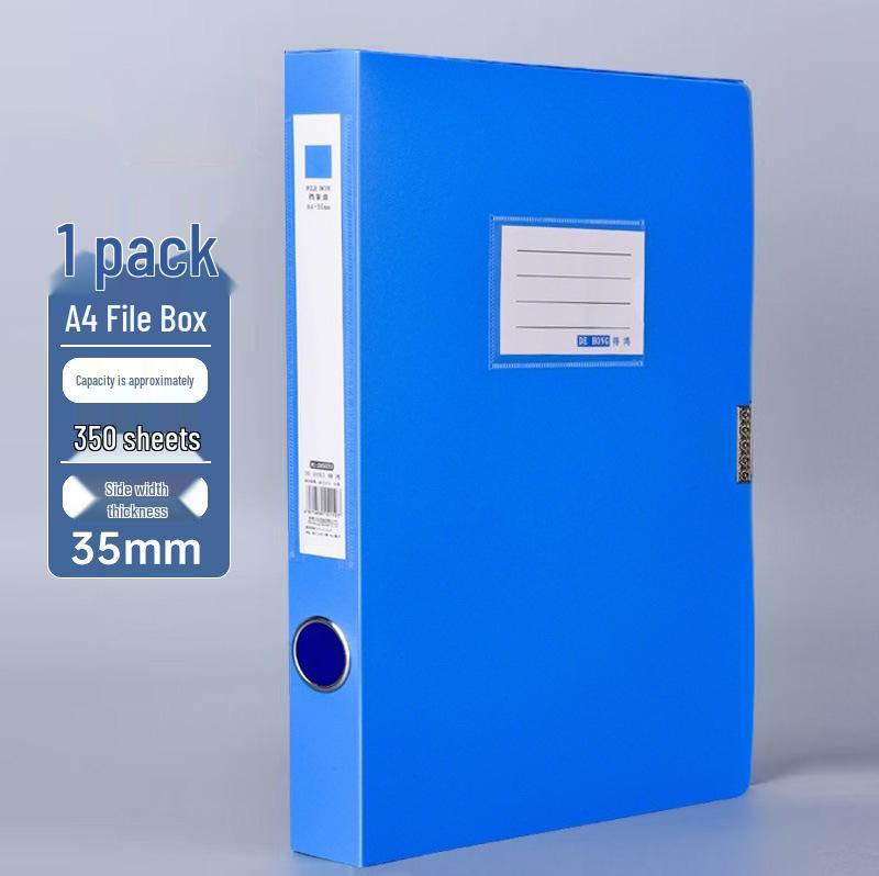 Large Capacity A4 Archive Box - Thickened Material for Document Storage