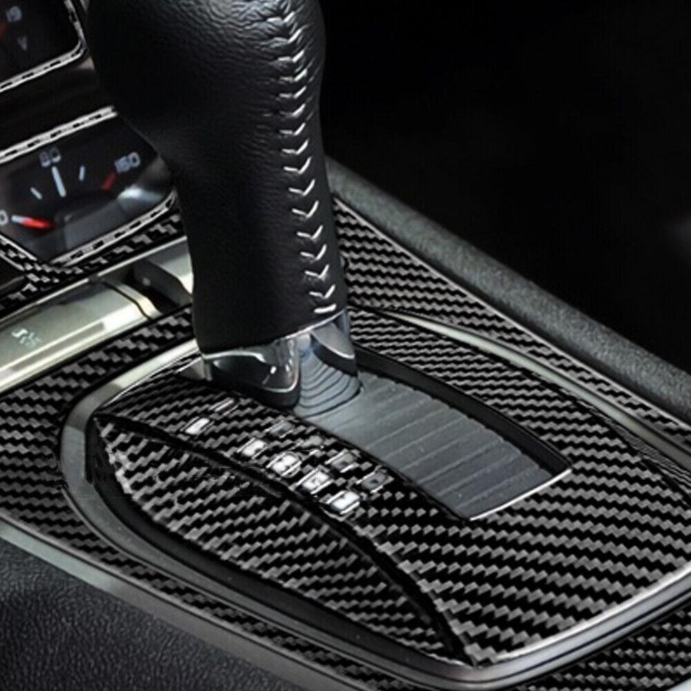 For Chevrolet-Camaro 2010-2015 Carbon Fiber Gear Shift Panel Cover Trim Sticker