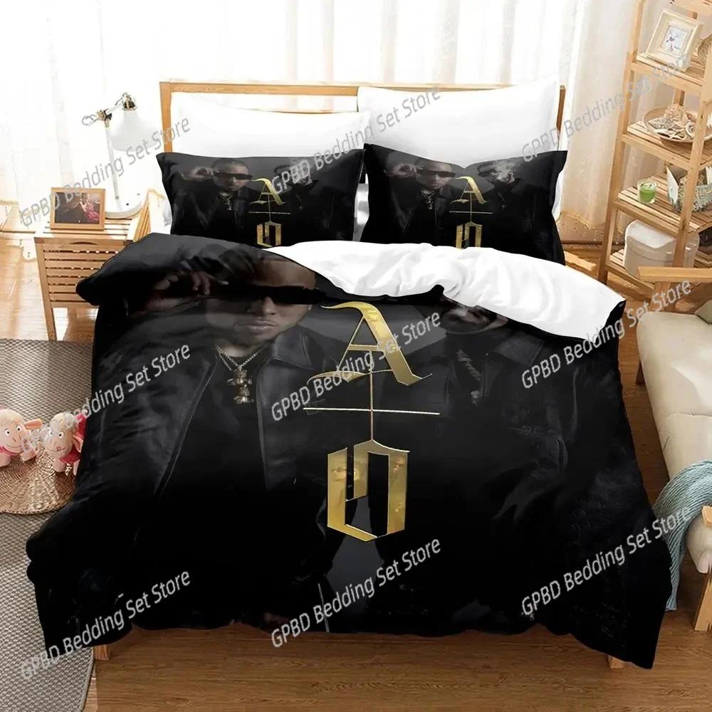 3D Print Anuel Aa Real Hasta La Bedding Set 3D Printed Suitable For Bedroom Duvet Cover Set With Pillowcases Kids Home Textile