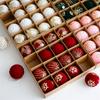 Set of 16 Baubles for Christmas Tree Handmade Decorations for Party and Home Colorful Hanging Pendants Embellishment