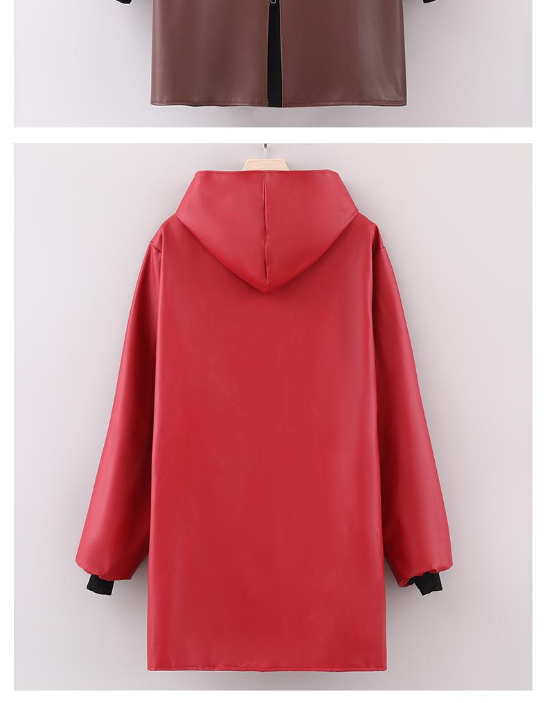 Plus Size PU Leather Waterproof Coveralls - Unisex Long Sleeve Apron for Catering and Workwear