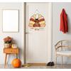 CYNOSA Thanksgiving Wreath for Front Door Turkey Door Hanger Gobble Sign Thanksgiving Turkey Outside Door Decorations