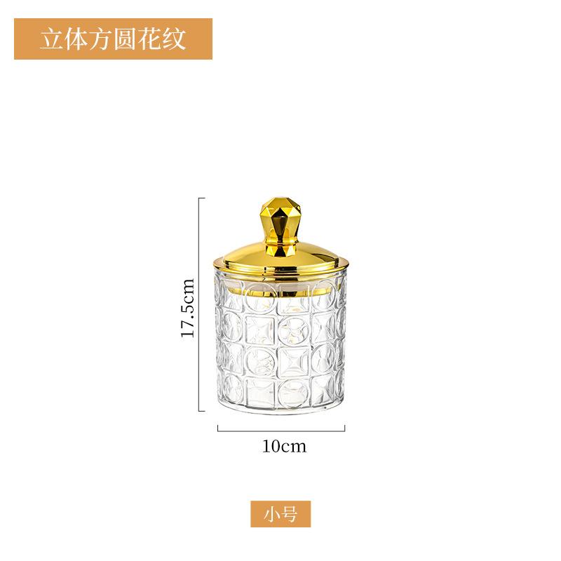 Gold-plated Transparent Plastic Storage Jar Candy Jar Snacks Sealed Jar with Lid Dried Fruit Storage Box Kitchen Storage Tools