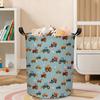 1pc Cute Cars Laundry Basket - Foldable Car-Shaped Hamper with Stacked Vehicle (Cars Front/Back), Clothes Storage Organizer for Room,, Dorm - Portable