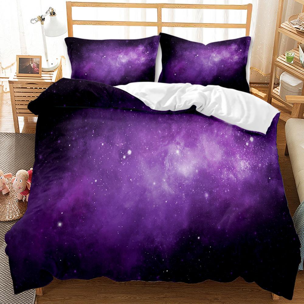 Star Space Duvet Cover Dusty Gas Cloud Nebula And Star Clusters In The Outer Space Bedding Set Double Queen King Size