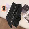 Women's Winter Contrast Color Fleece-Lined Wide-Leg Pants