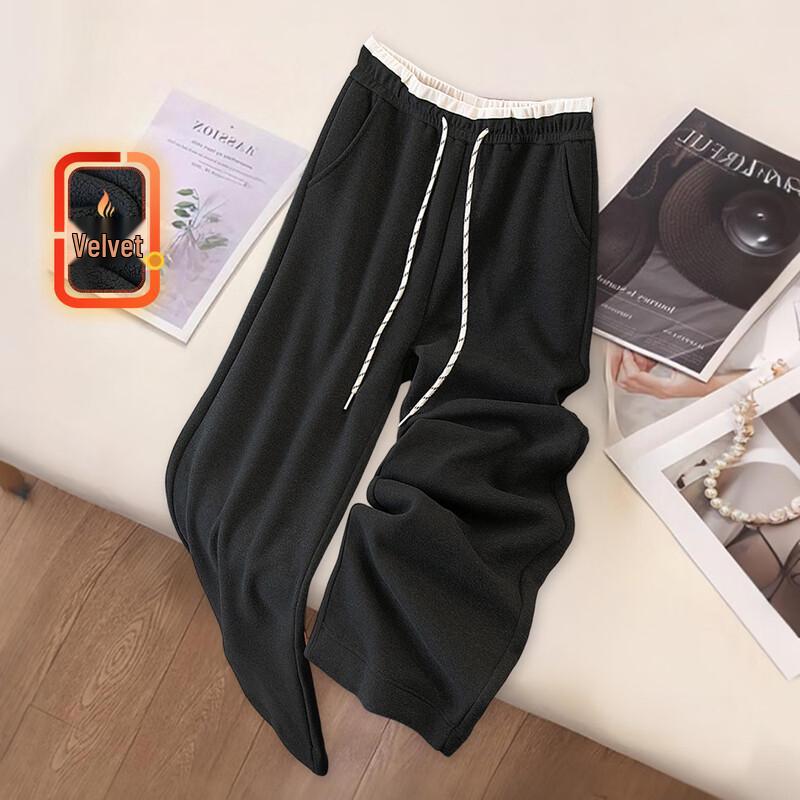 

Женские зимние брюки широкого кроя с контрастной отделкой и флисовой подкладкой M