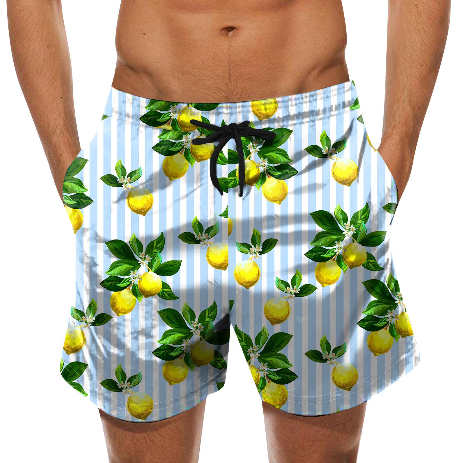 

Модные мужские гавайские пляжные спортивные повседневные шорты с ремешками и брюками L синий