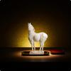 Horse Figurine with Base Tabletop Distressed for Office, Entryway
