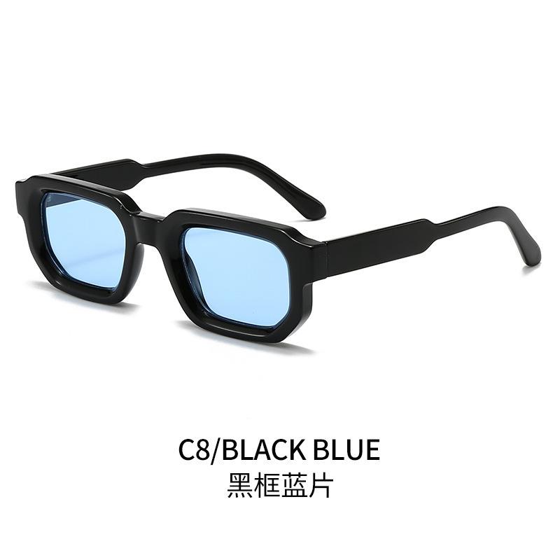 Square sunglasses European and American retro square thickened small frame flat glasses fashion street sunglasses women