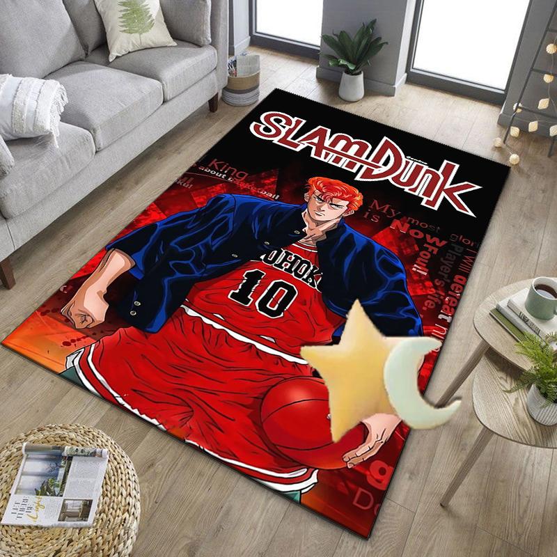 Anime Basketball Heroes Office Rug Chair Mat, Game Carpet, Suitable for Front Door, Bedroom, Living Room, Desk, Holiday Gift