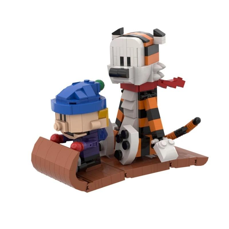 

MOC Стрелялки Calvined and Hobbes Tiger Модель Строительные Блоки Классические Аниме Фигурки Кирпичи Игрушка Детский Подарок style A 347pcs