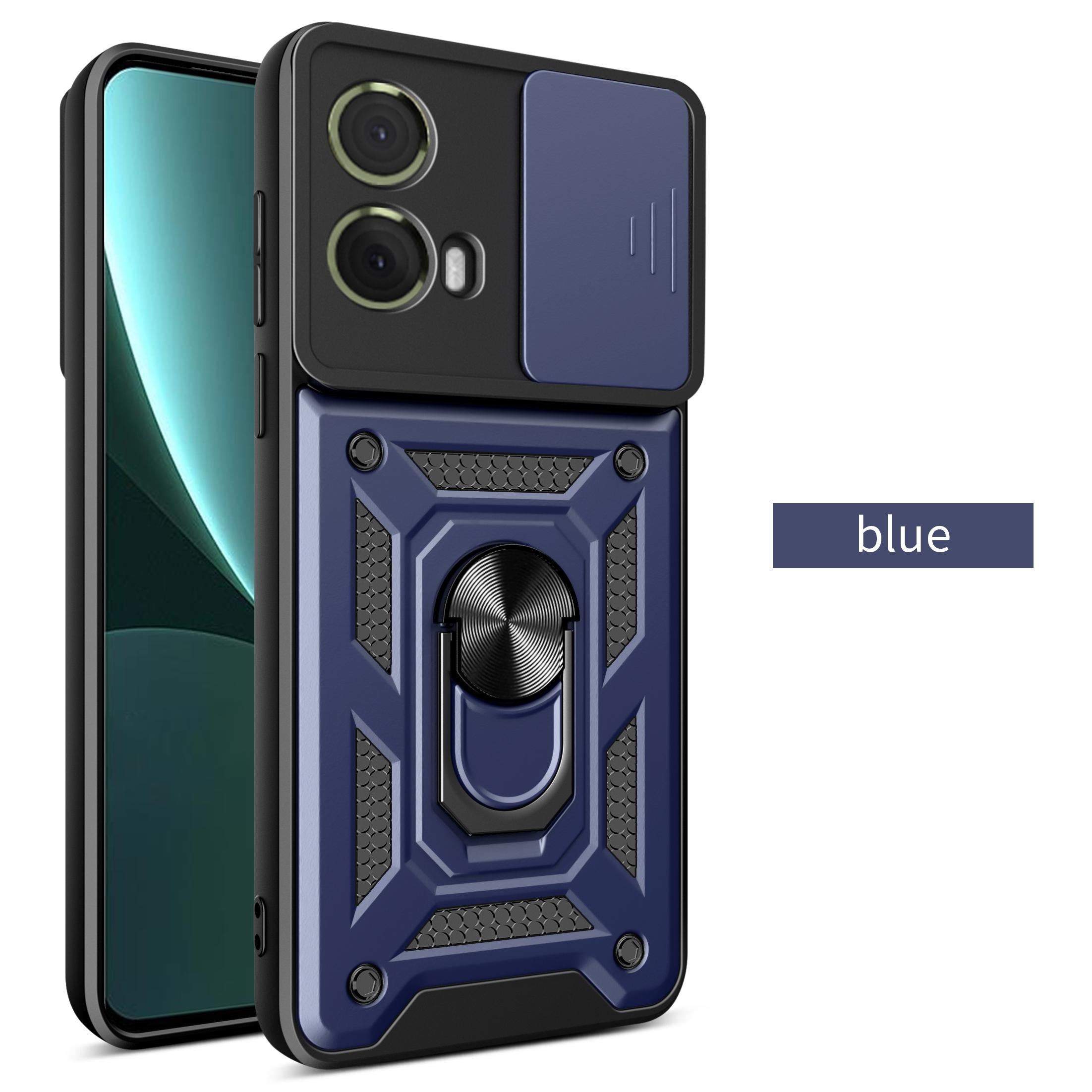 

Чехол Armor для Motorola Moto G85 G35 G75 G55 5G G05 G15 G04 G04S G24 G34 E14 E15 чехол-кольцо магнитная подставка держатель чехол Funda For Moto G35 5G синий