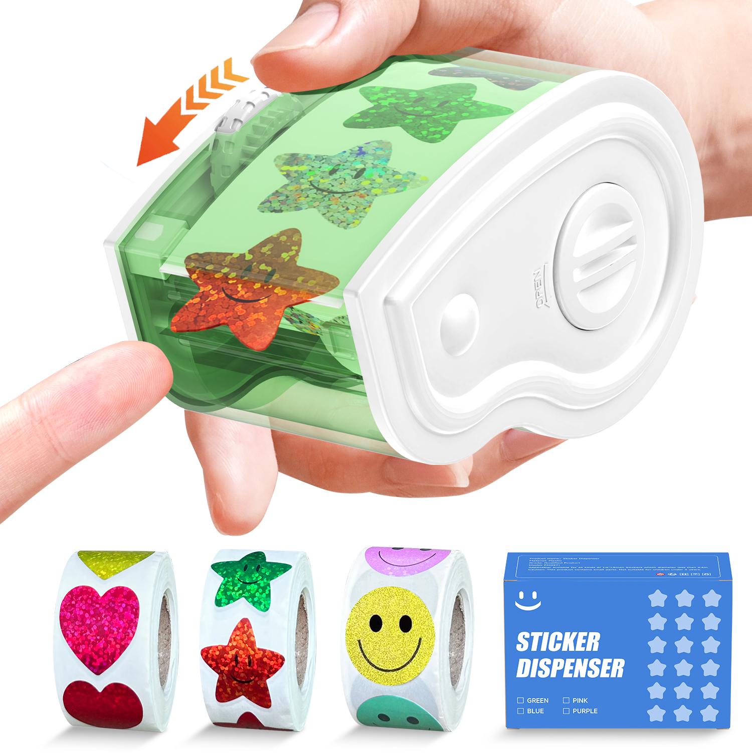 1-1.5 inch Sticker Separator Dispenser – Fast Distributing for Classroom Rewards, Gift Decoration светло-зеленый