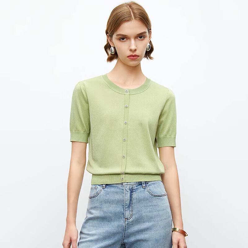 

JESSIE Women s Slim Fit Short Sleeve Knit Top S